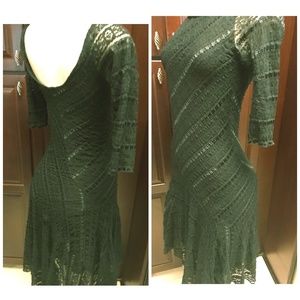 ALEXIA ADMOR NY GOTHIC BLACE LACE DRESS SIZE S